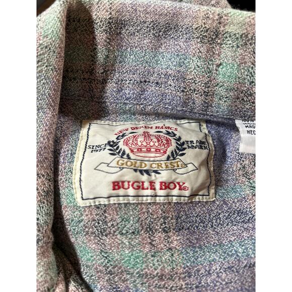 Gold Crest Shirt Shacket  Men Lg Utility Outdoors  Thick Comfy Plaid Cotton - Picture 8 of 10